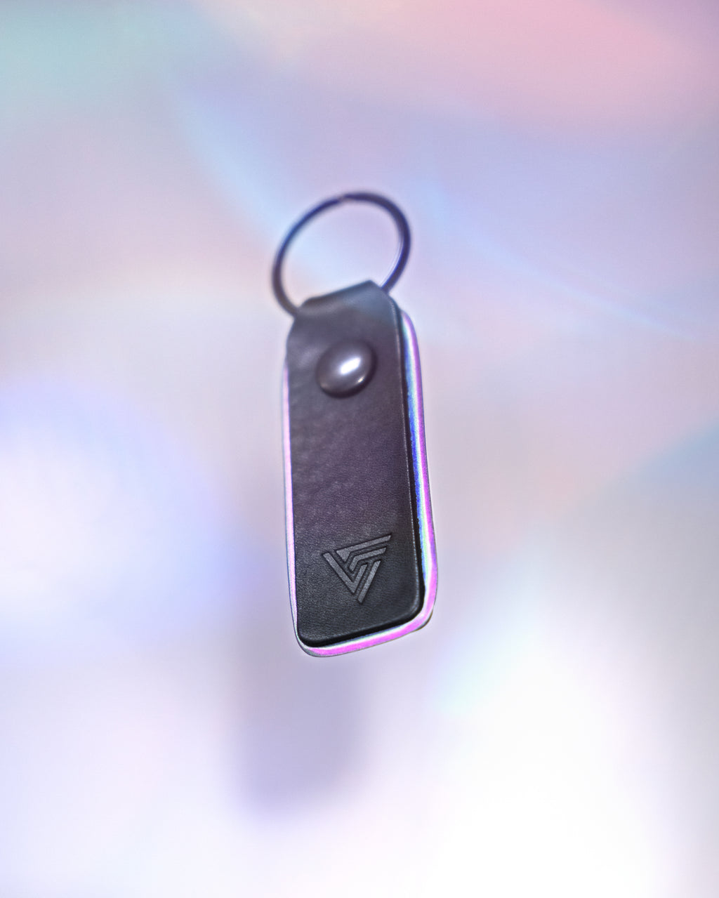 REFLECTIVE Leather Keychain