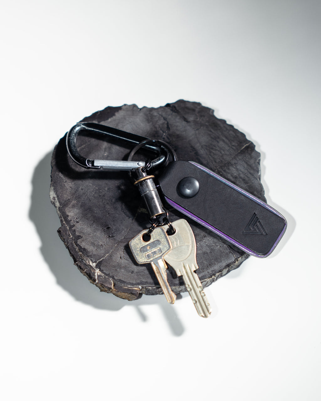 REFLECTIVE Leather Keychain